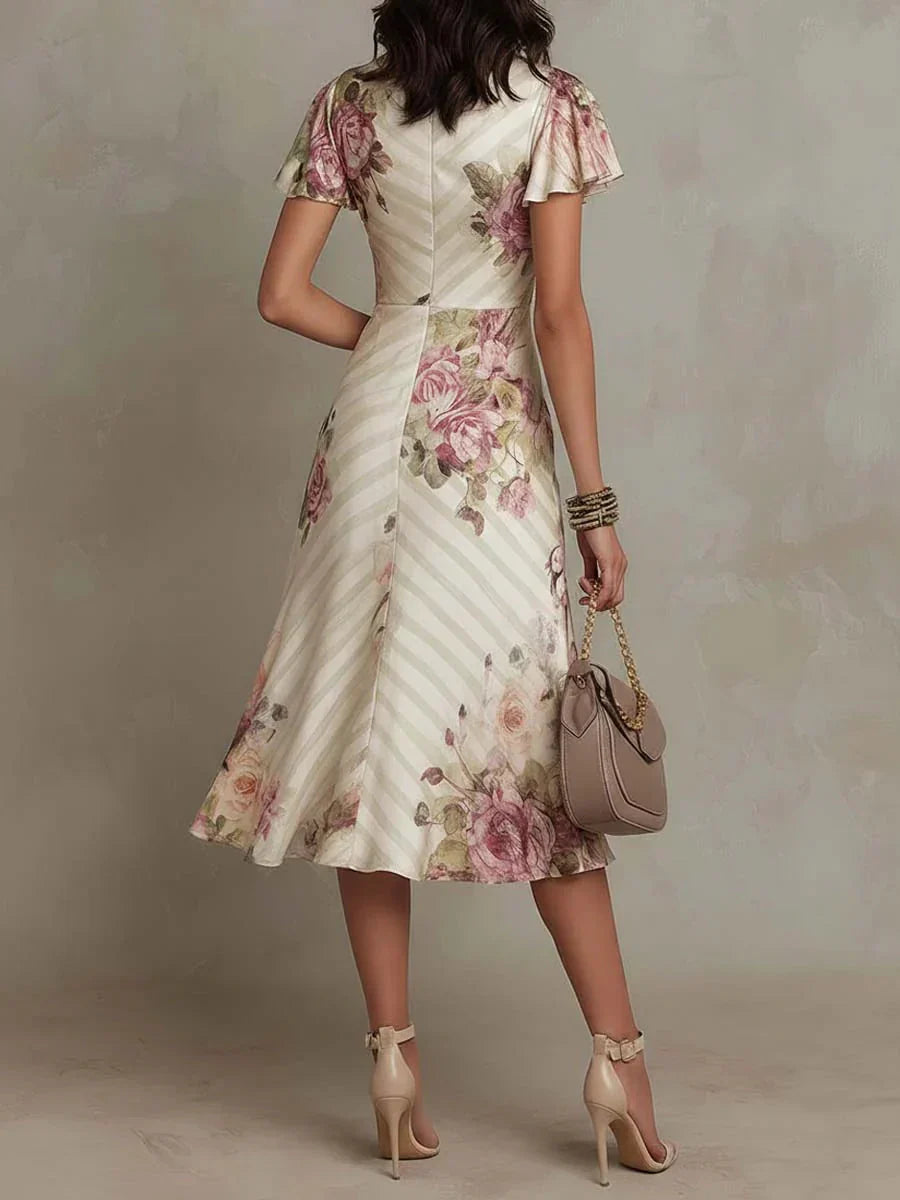 Elvira | Vestido Midi Floral Elegante