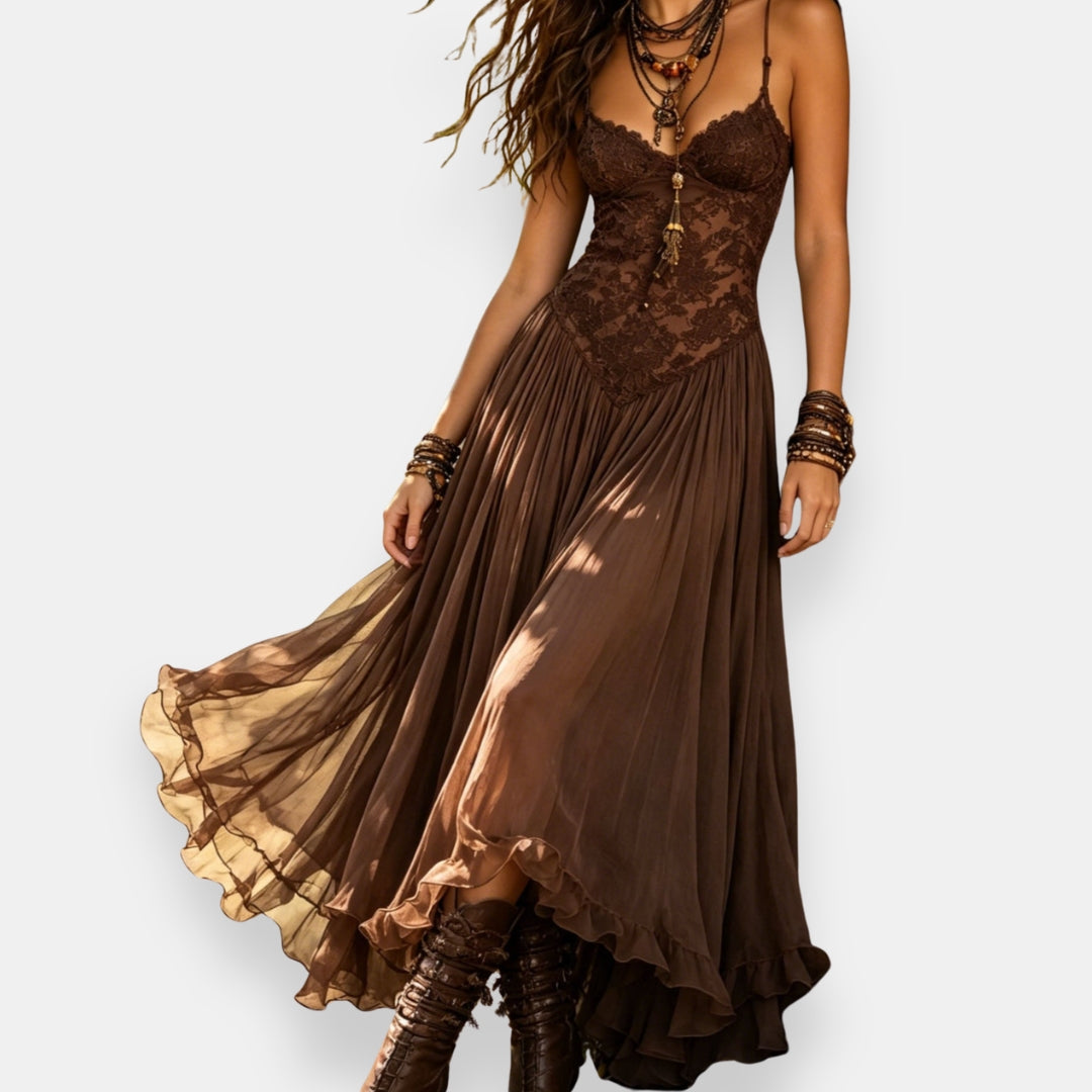 Iselva™ | Vestido bohemio de encaje