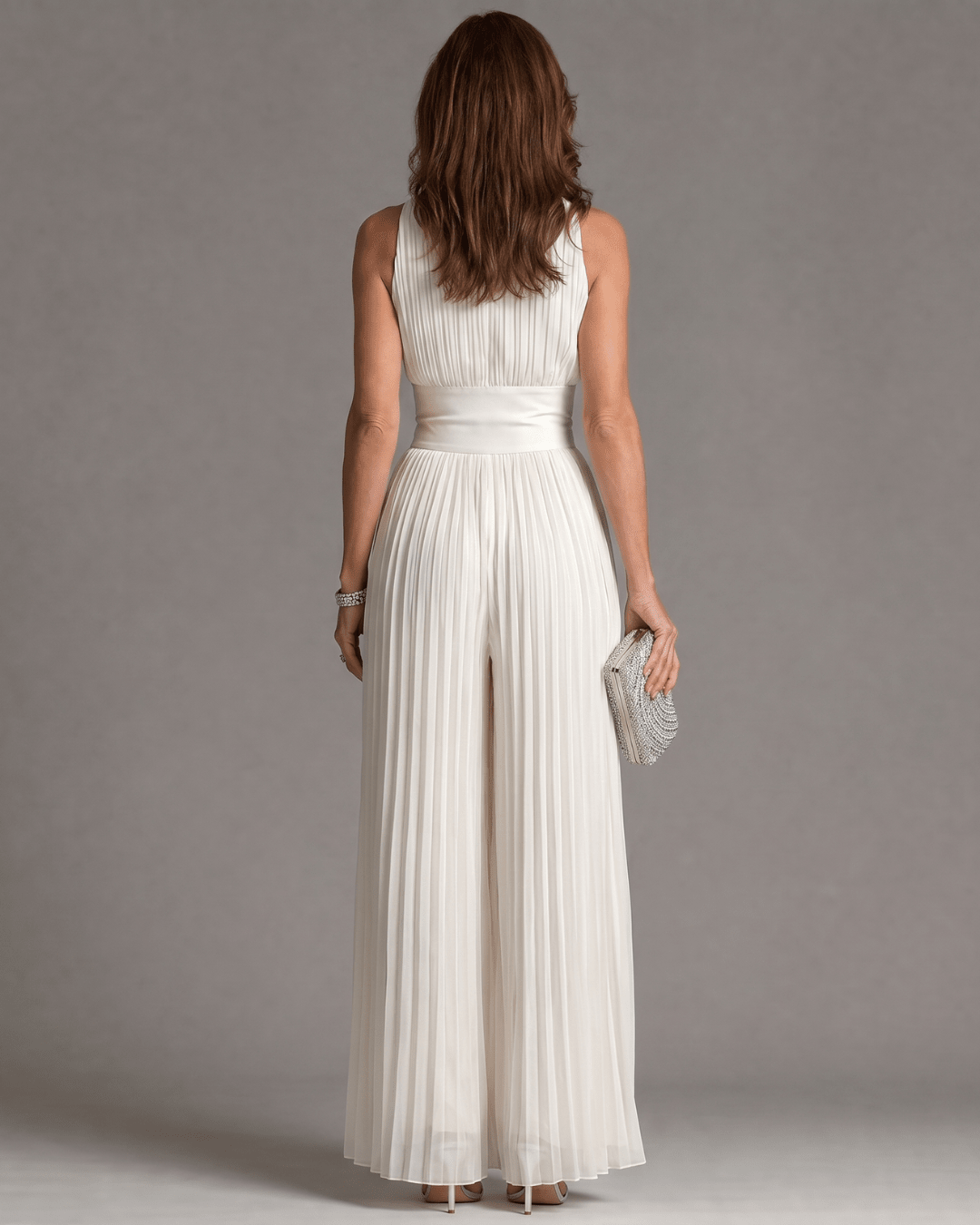 Teresa | Mono con Escote Halter y Pierna Ancha