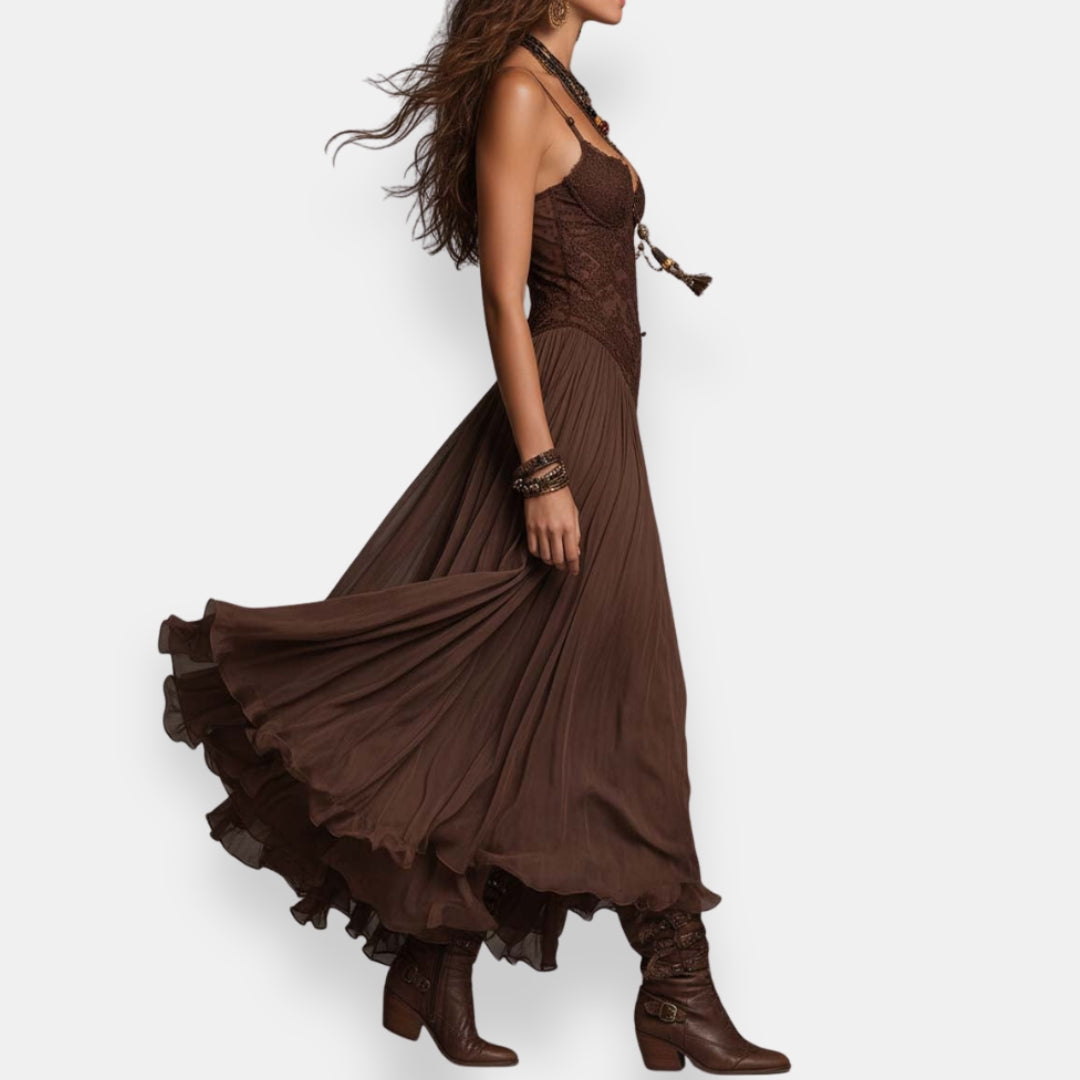 Iselva™ | Vestido bohemio de encaje