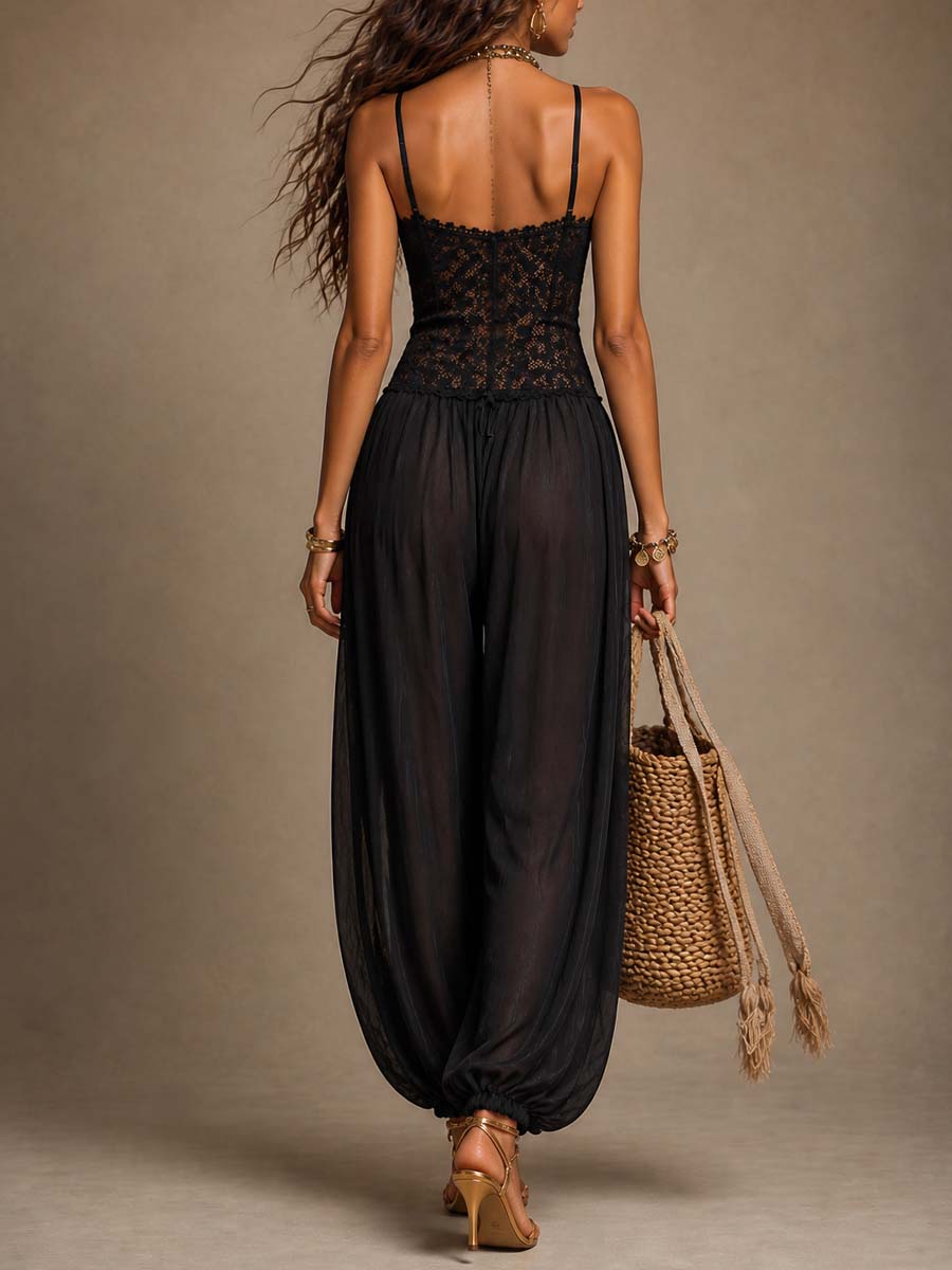 Livana™ | Mono halter con encaje fluido
