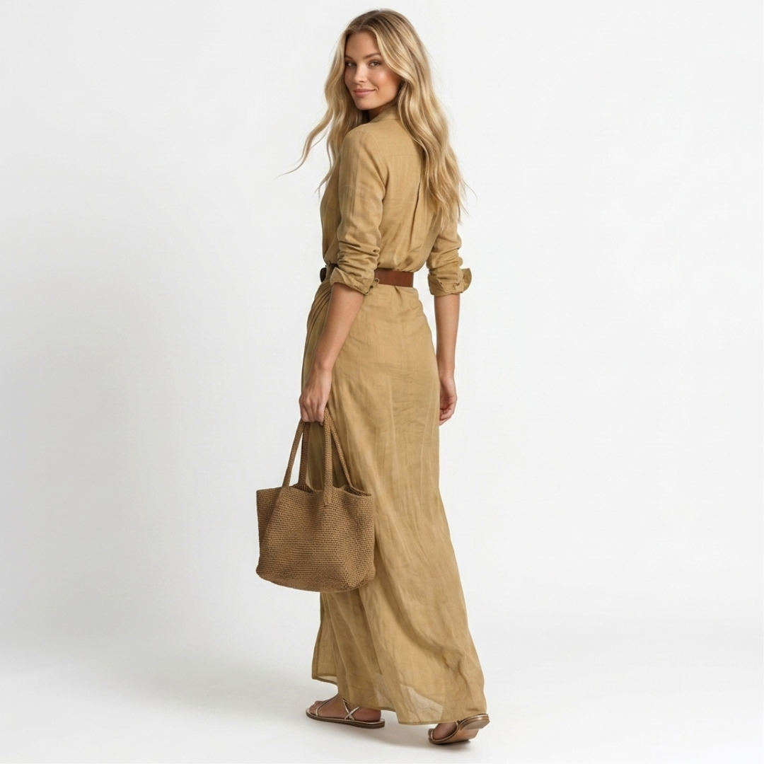 Cristal | Vestido largo con escote pronunciado
