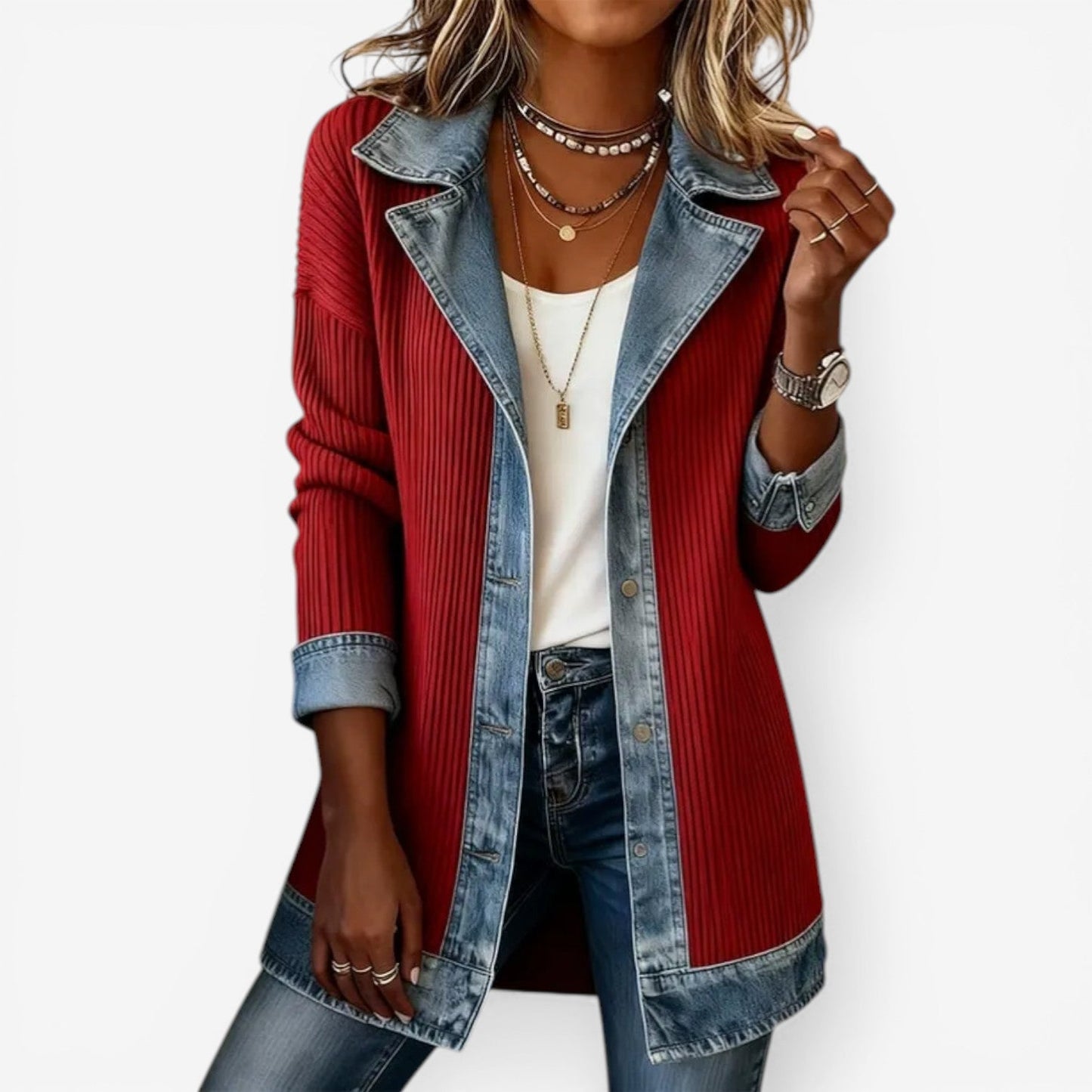 Valeria | Chaqueta de denim mezclado