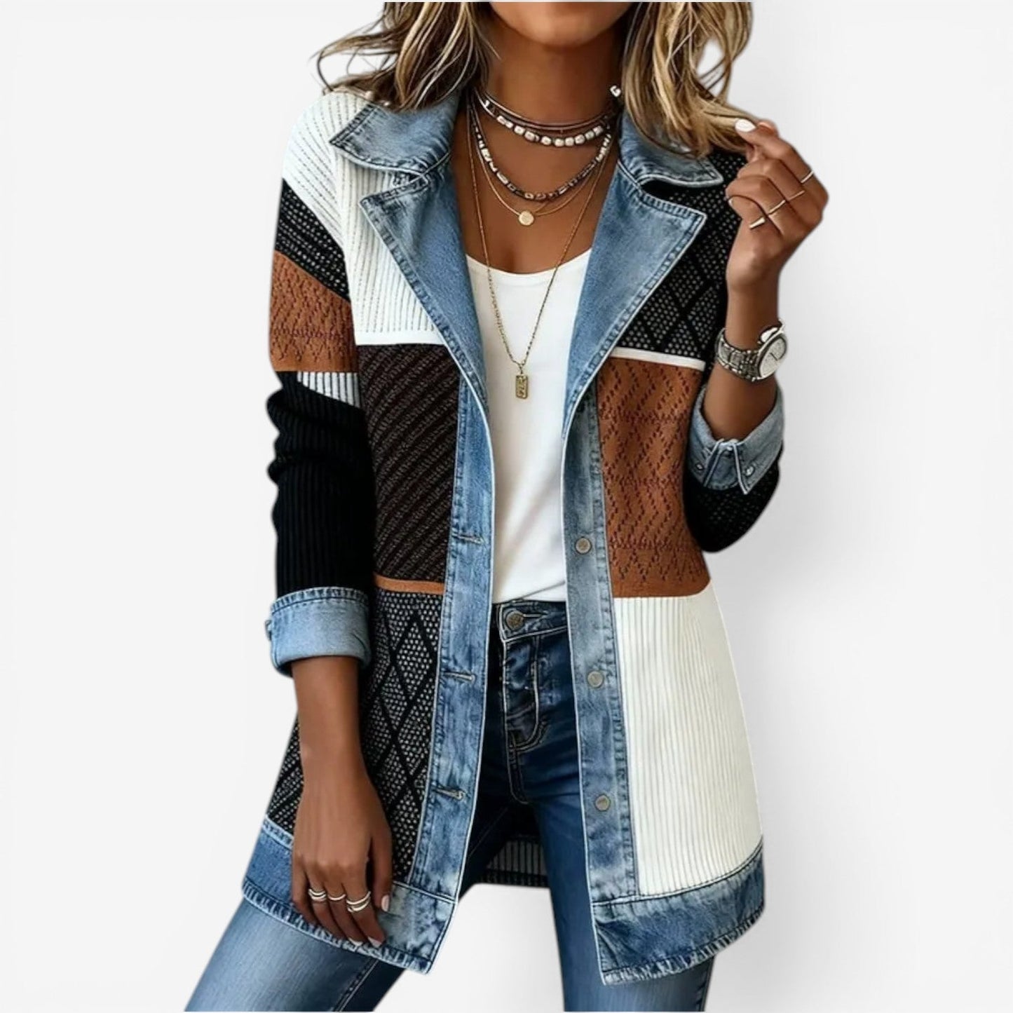 Valeria | Chaqueta de denim mezclado