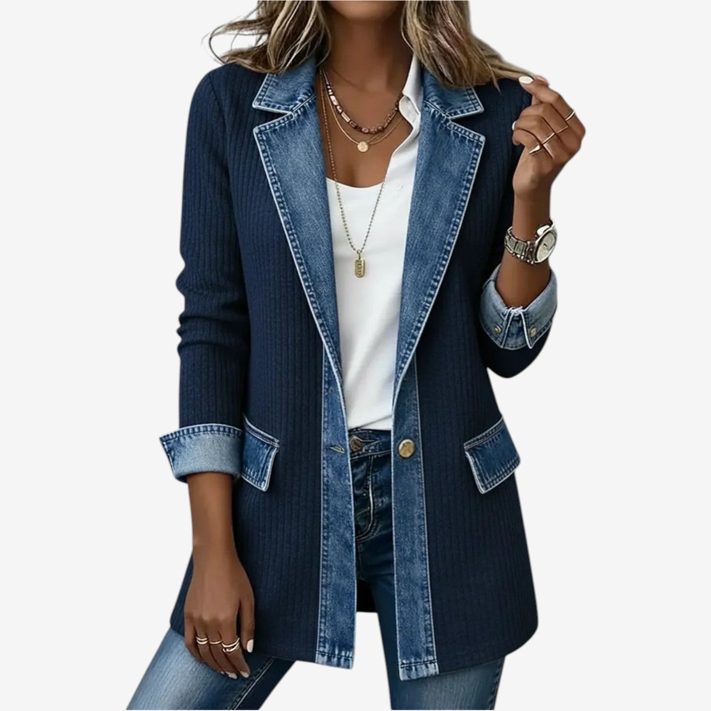 Valeria | Chaqueta de denim mezclado