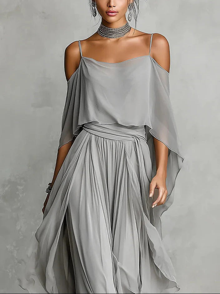 Isabela | Conjunto fluido gris