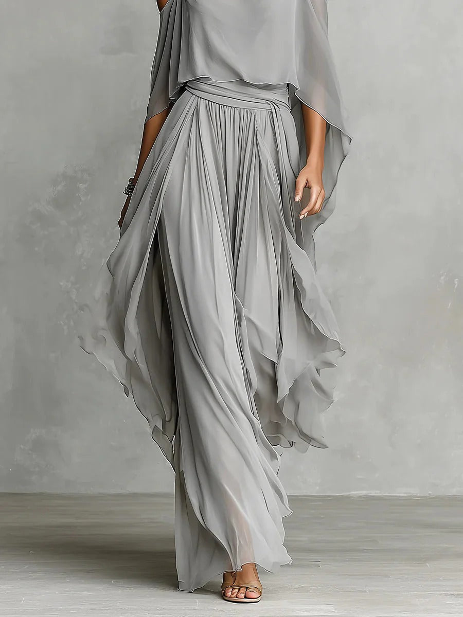Isabela | Conjunto fluido gris